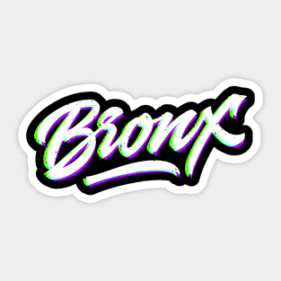 Bronx custom made calligraphic logo lettering Sticker